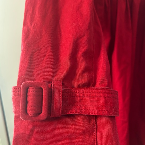 J. Peterman Vibrant Red Trench Coat - Picture 4 of 5